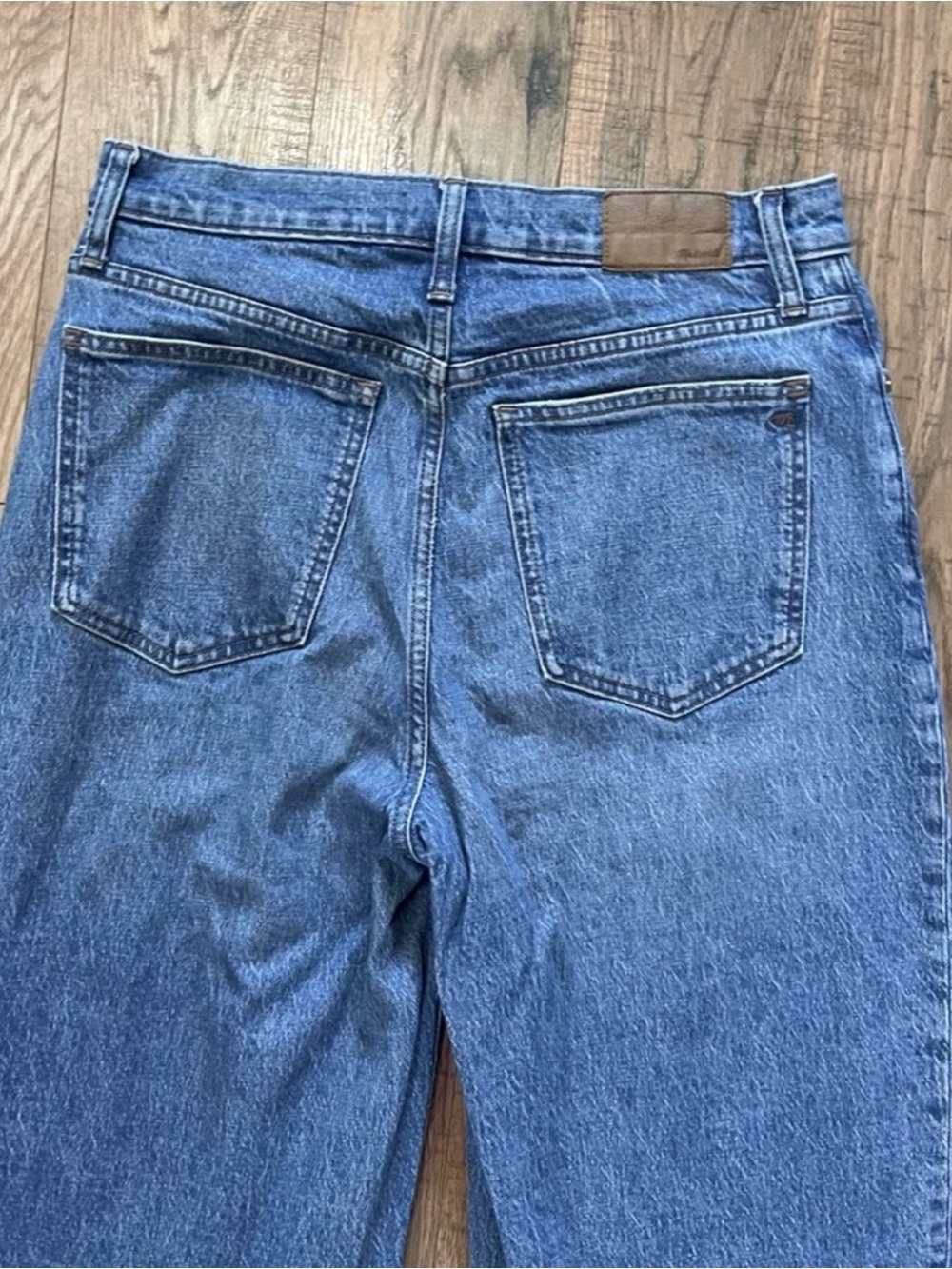 Madewell The Perfect Vintage Wide Leg Crop Jeans in Medium Blue Wash Sz 29 - Picture 6 of 12